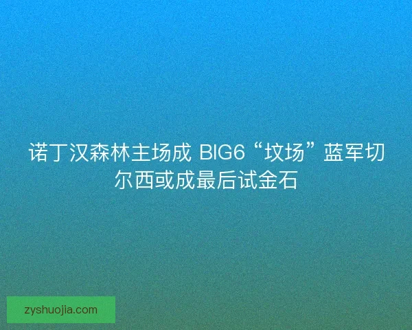 诺丁汉森林主场成 BIG6 “坟场” 蓝军切尔西或成最后试金石